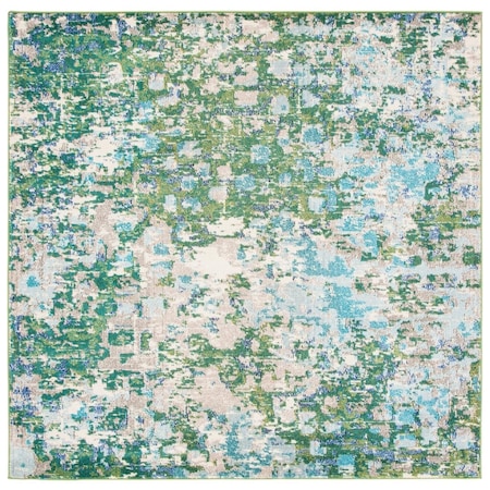 Safavieh 3 x 3 ft. Madison 400 Contemporary Square Area Rug Green & Turquoise MAD425Y-3SQ